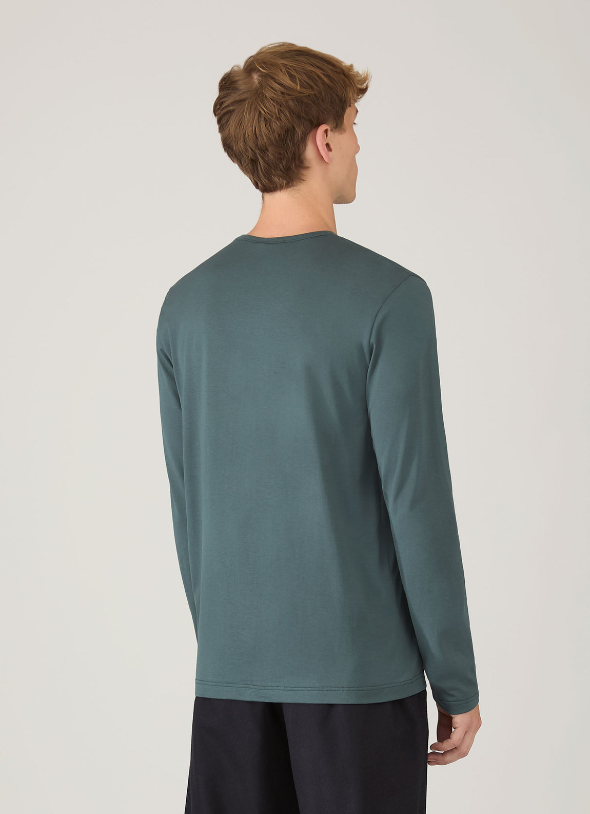 Men's Long Sleeve Classic T-shirt in Dark Petrol