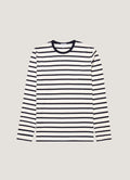 Ecru/Navy Breton Stripe
