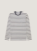 Ecru/Navy Breton Stripe