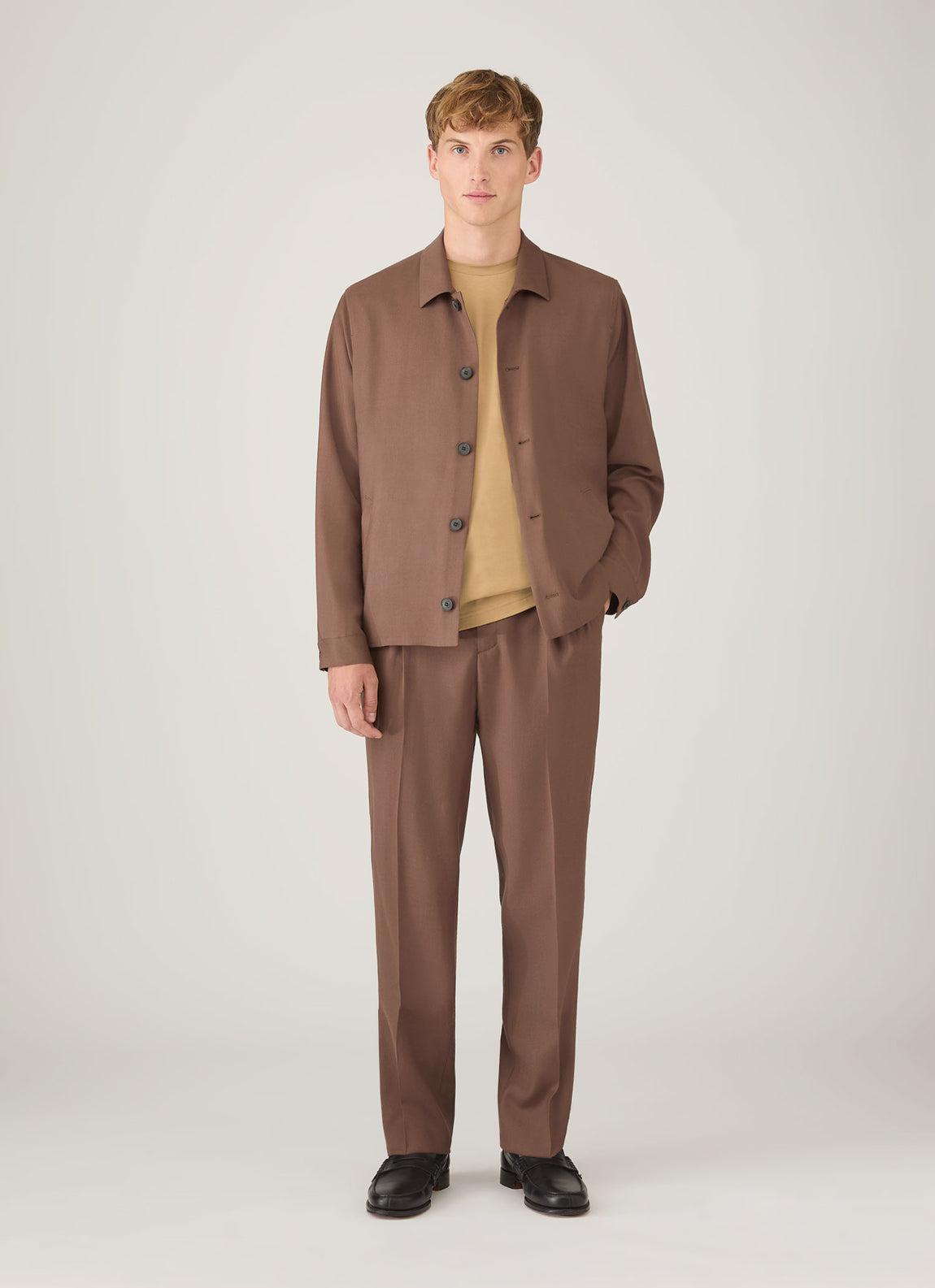 Men's Riviera Midweight T-shirt in Tan