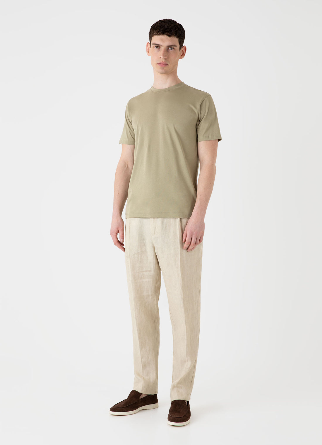 Men's Riviera Midweight T-shirt in Pale Khaki