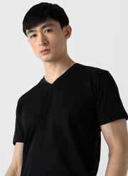 Men's Riviera V-neck T-shirt in Black