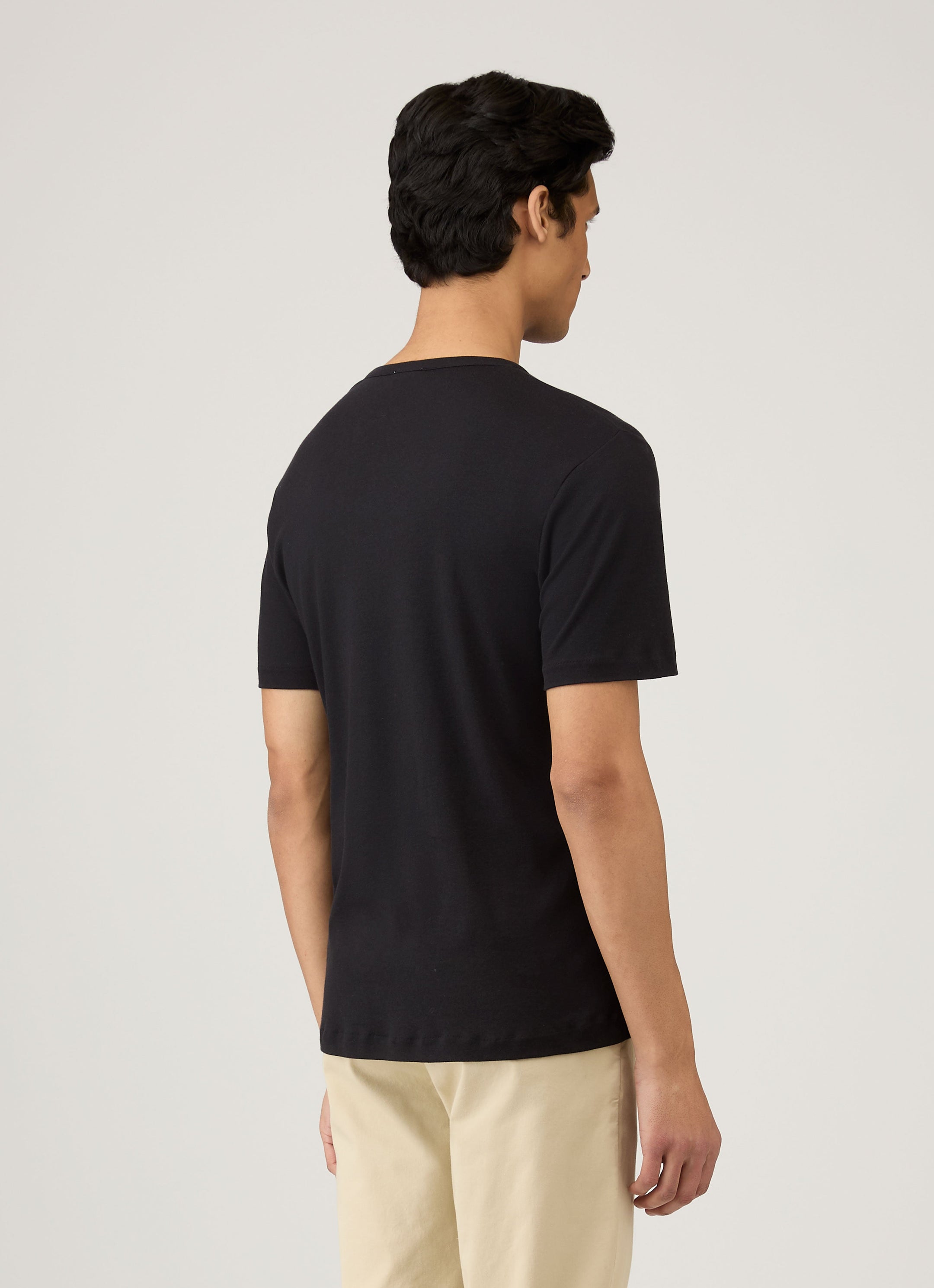 Men's Sea Island Cotton T-shirt in Black