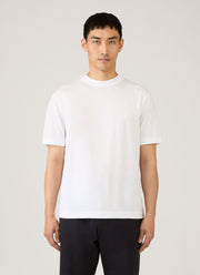Men's Mock Neck T-shirt in White