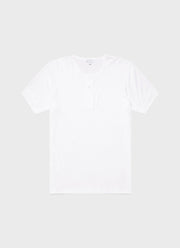 Men's Henley T-shirt in White
