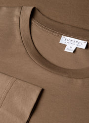 Men's Long Sleeve Riviera Midweight T‑shirt in Dark Cedar