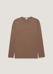 Men's Long Sleeve Riviera Midweight T-shirt in Bark