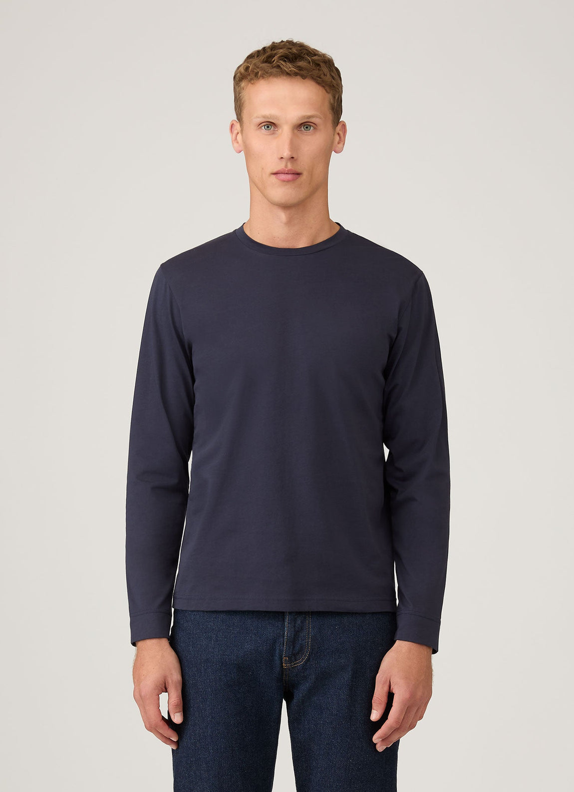 Men's Long Sleeve Riviera T-shirt in Navy