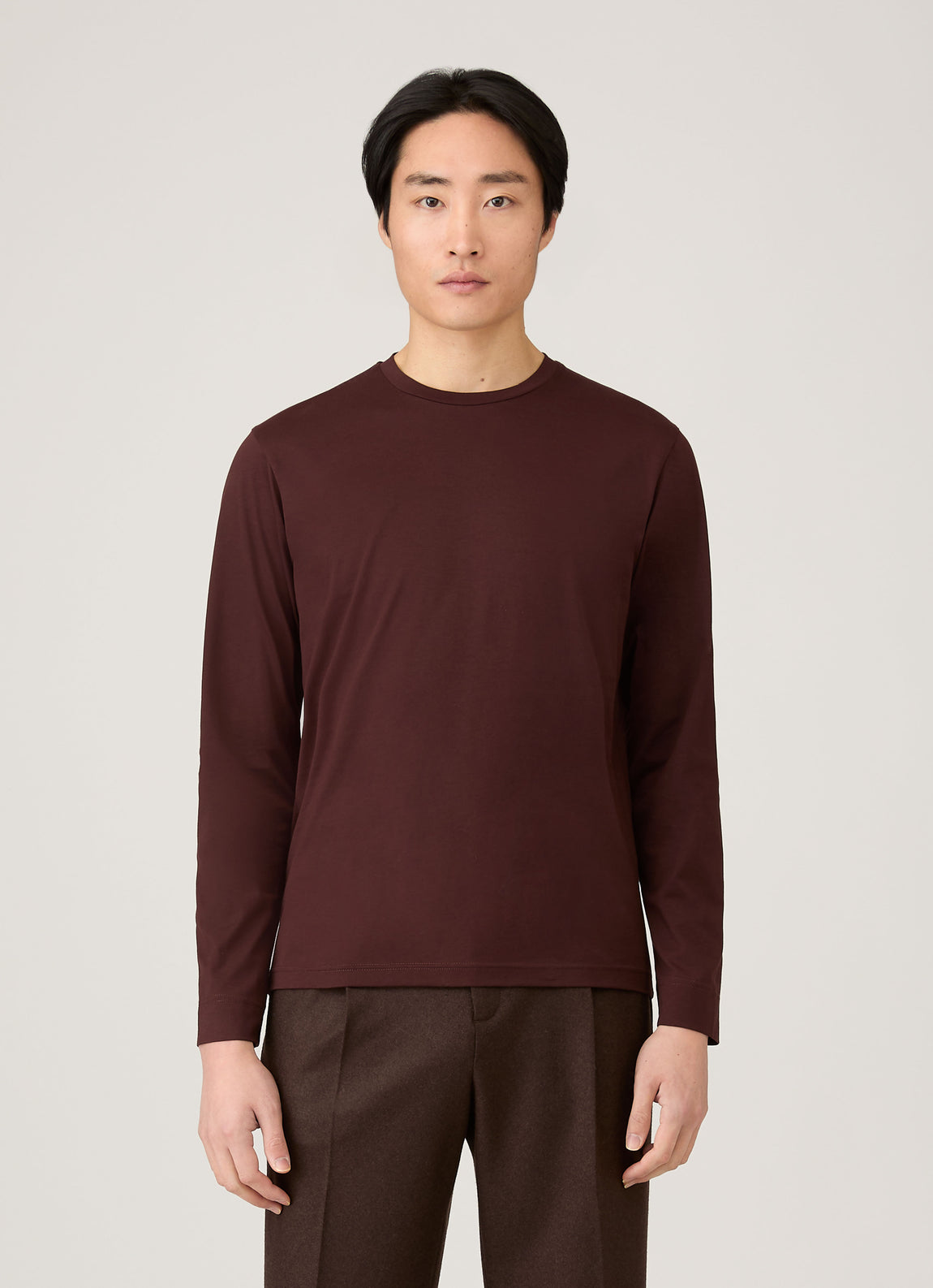 Men's Long Sleeve Riviera Midweight T-shirt in Bakelite