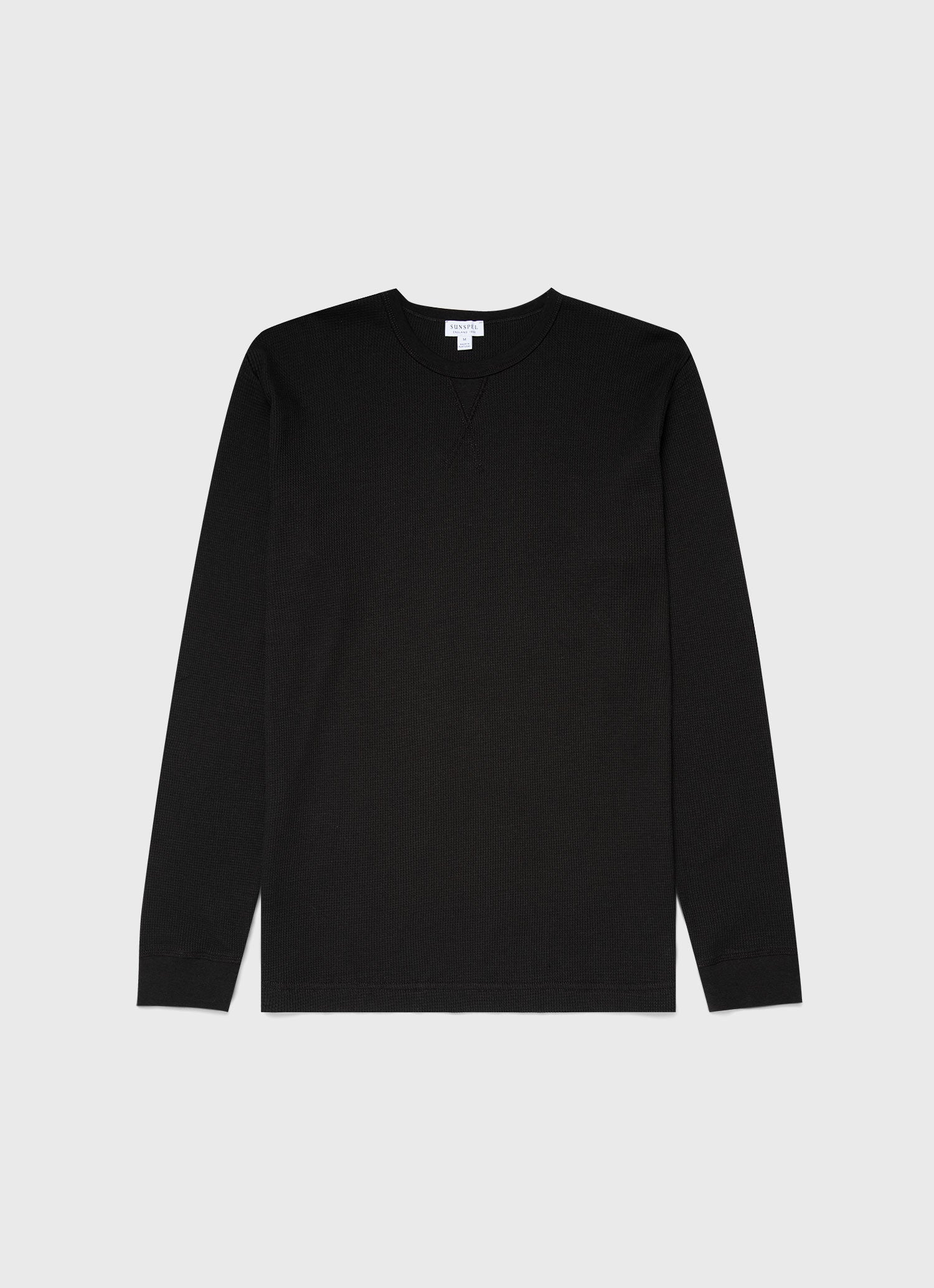 Men's Long Sleeve Waffle T-shirt in Coffee