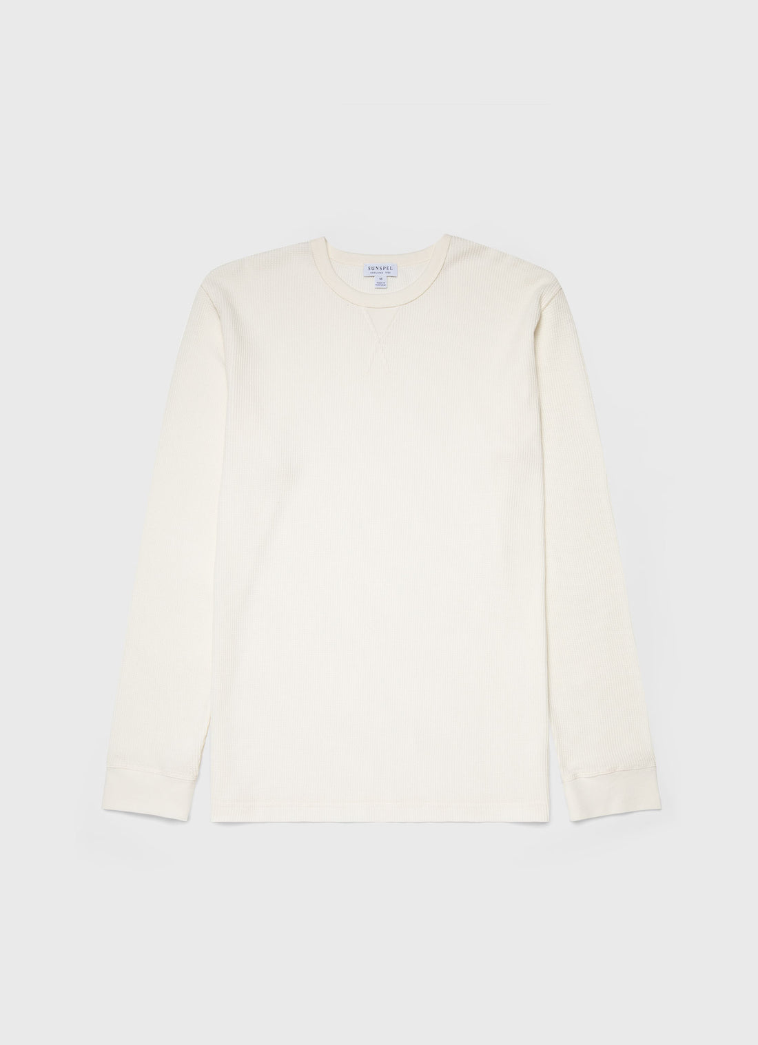 Men's Long Sleeve Waffle T-shirt in Ecru