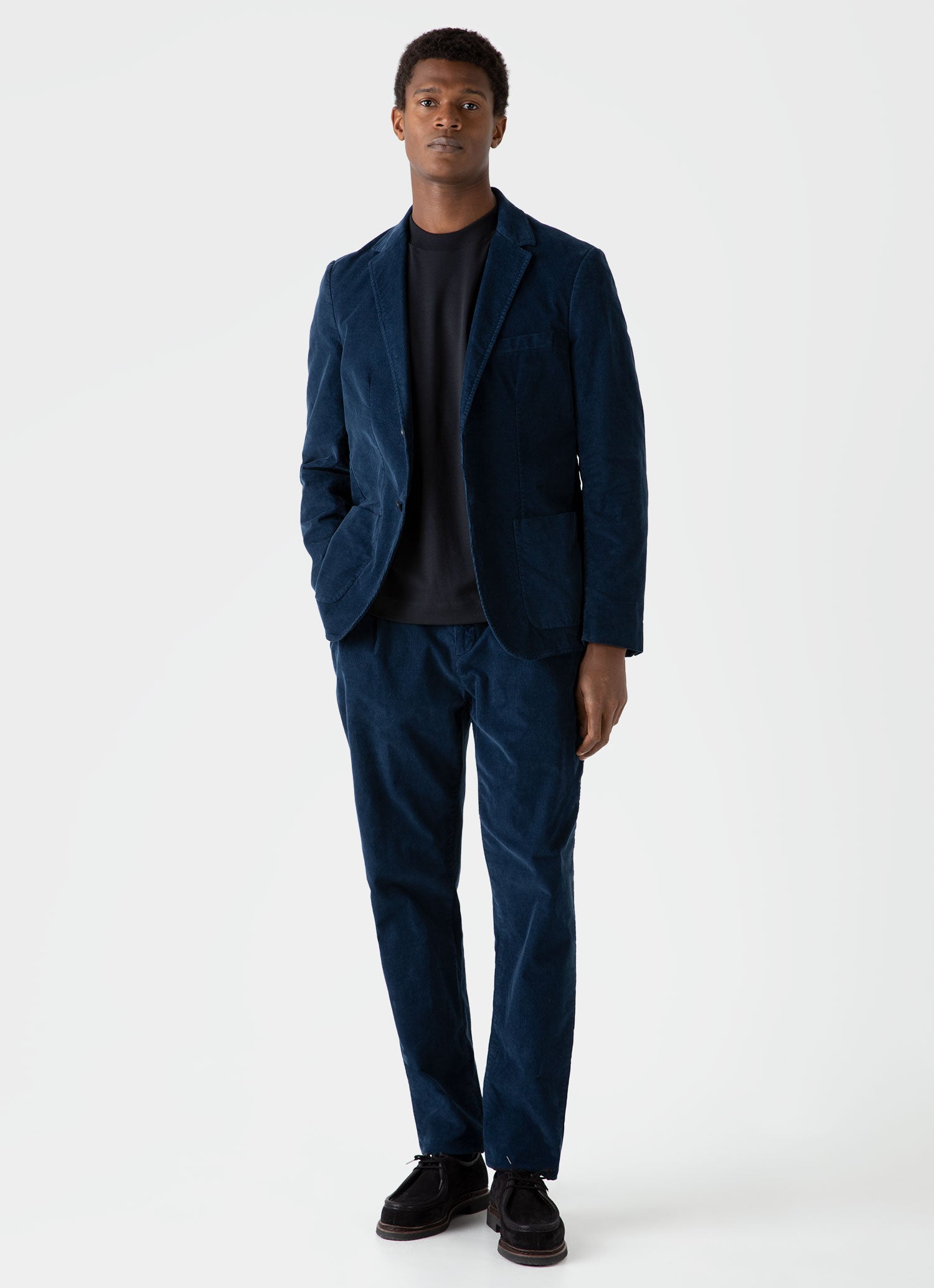 Men's Brushed Cotton T-shirt in Black