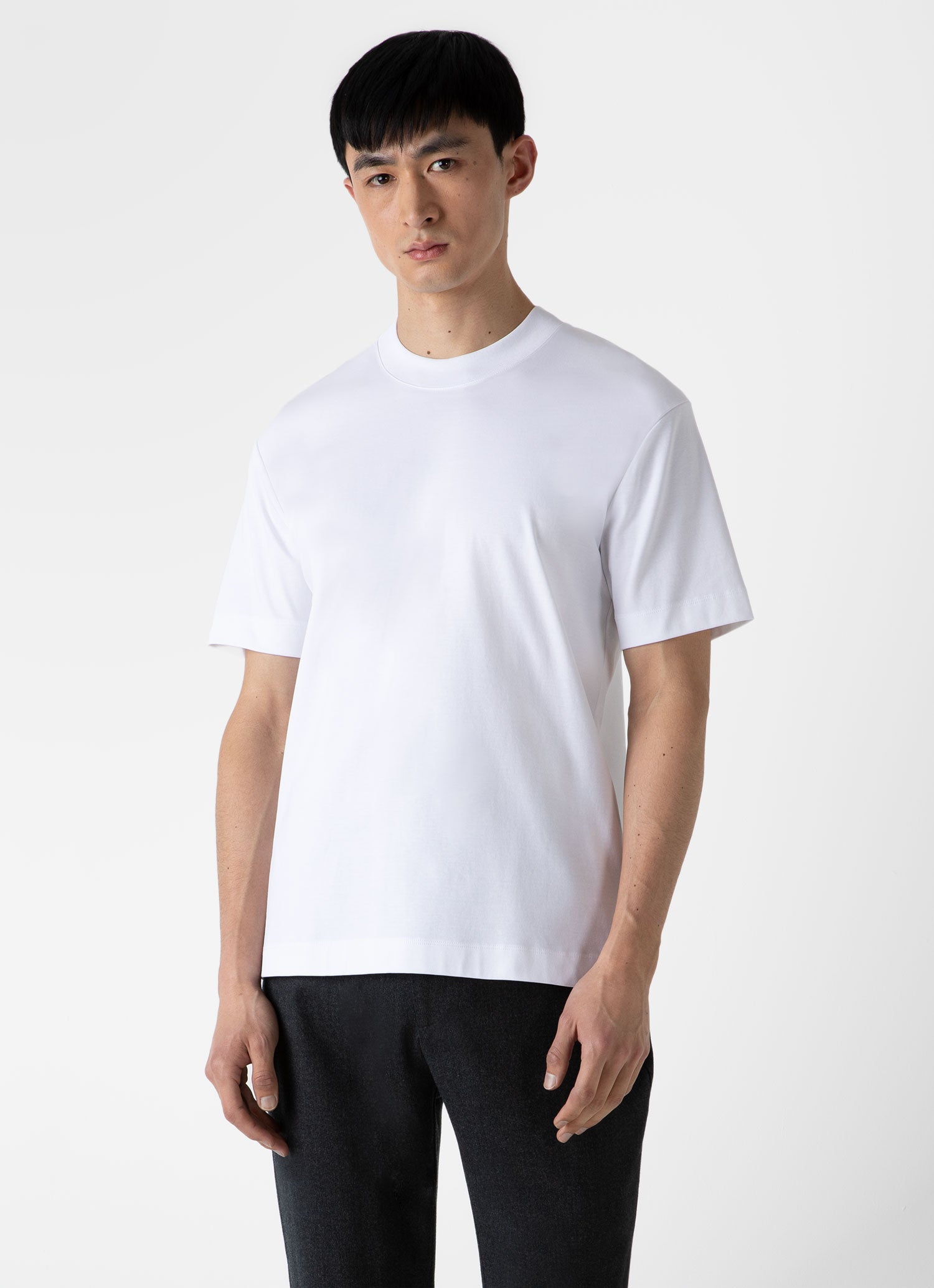 Men's Brushed Cotton T-shirt in White