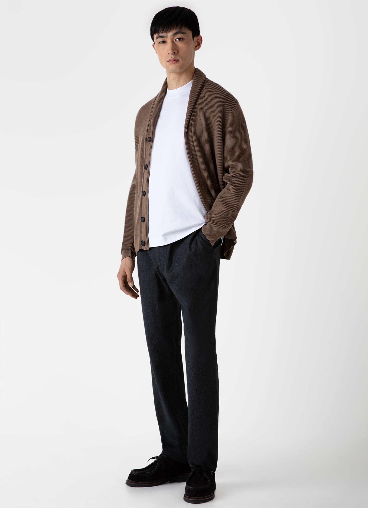 Men's Brushed Cotton T-shirt in White