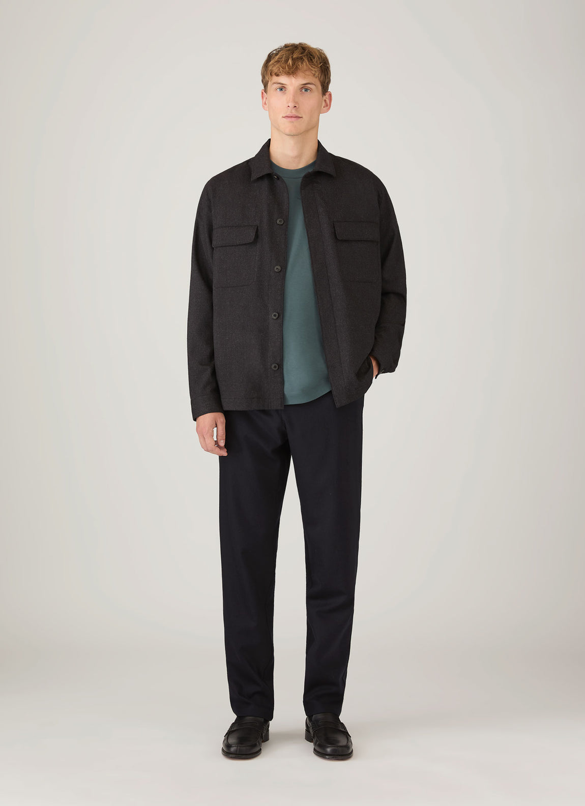 Men's Relaxed Fit Heavyweight T-shirt in Dark Petrol