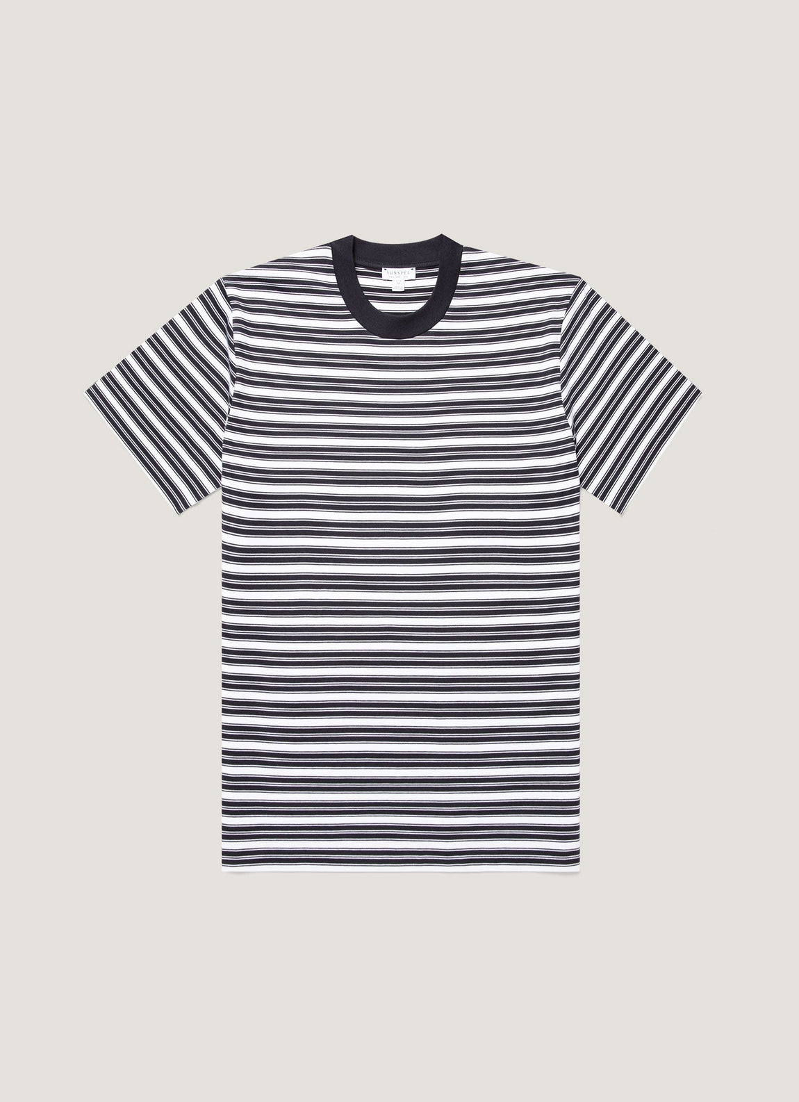 Men's Relaxed Fit Heavyweight T-shirt in White/Navy