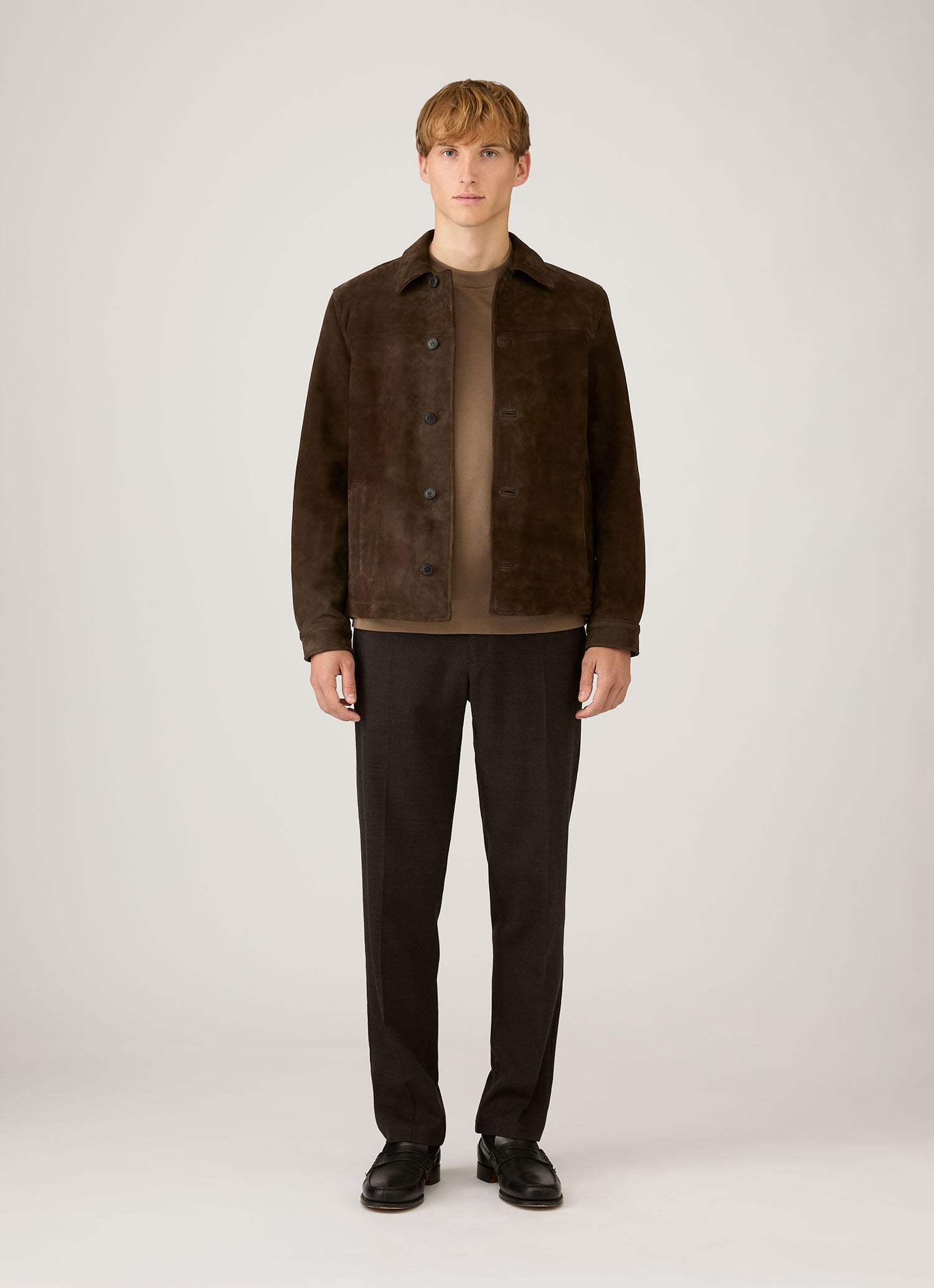 Men's Long Sleeve Heavyweight T-shirt in Dark Cedar