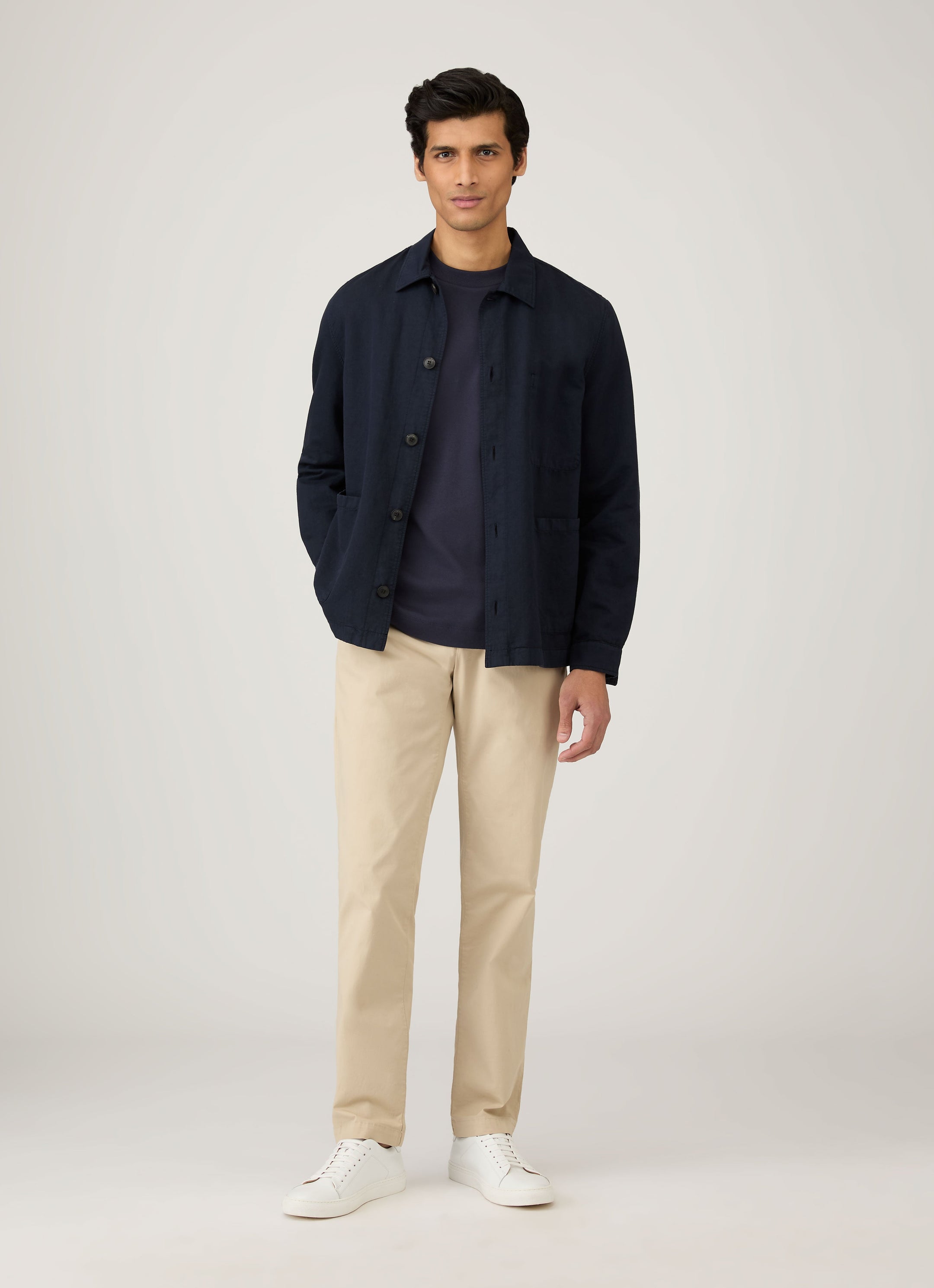 Men's Long Sleeve Heavyweight T-shirt in Navy