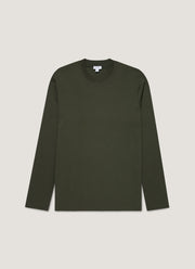 Men's Long Sleeve Heavyweight T-shirt in Dark Green