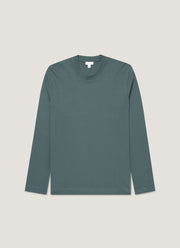 Men's Long Sleeve Heavyweight T-shirt in Dark Petrol