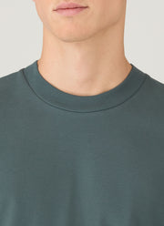 Men's Long Sleeve Heavyweight T-shirt in Dark Petrol