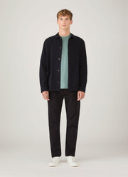 Men's Long Sleeve Heavyweight T-shirt in Steel Green