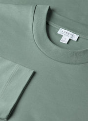 Men's Long Sleeve Heavyweight T-shirt in Steel Green