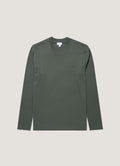Men's Long Sleeve Heavyweight T-shirt in Slate Green