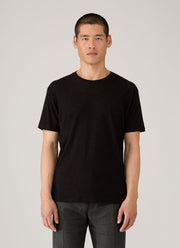 Men's Cotton Linen T-shirt in Black