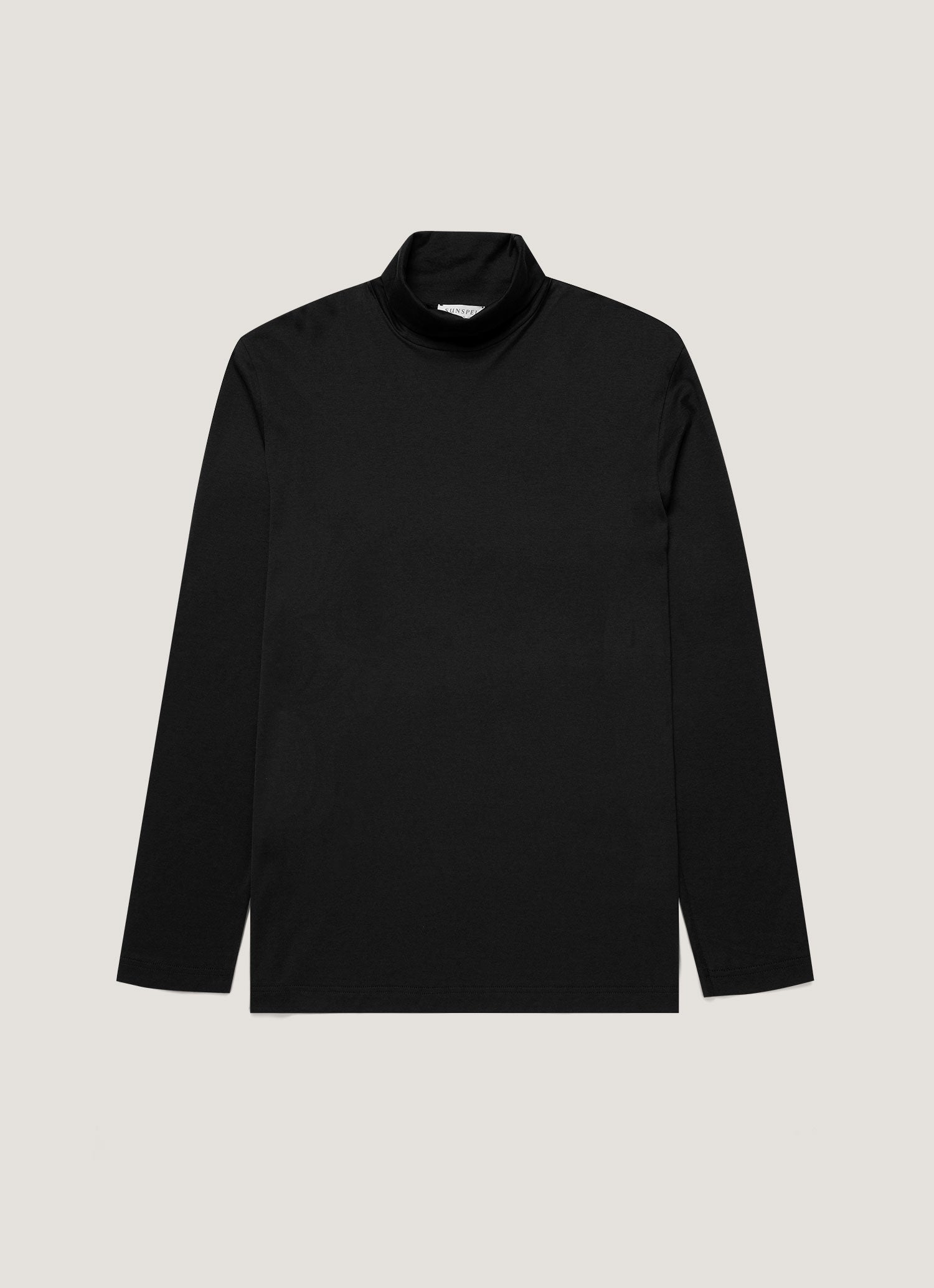 Men's Roll Neck Heavyweight T-shirt in Black