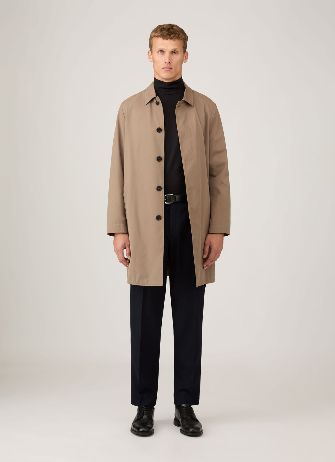 Men's Roll Neck Heavyweight T-shirt in Black