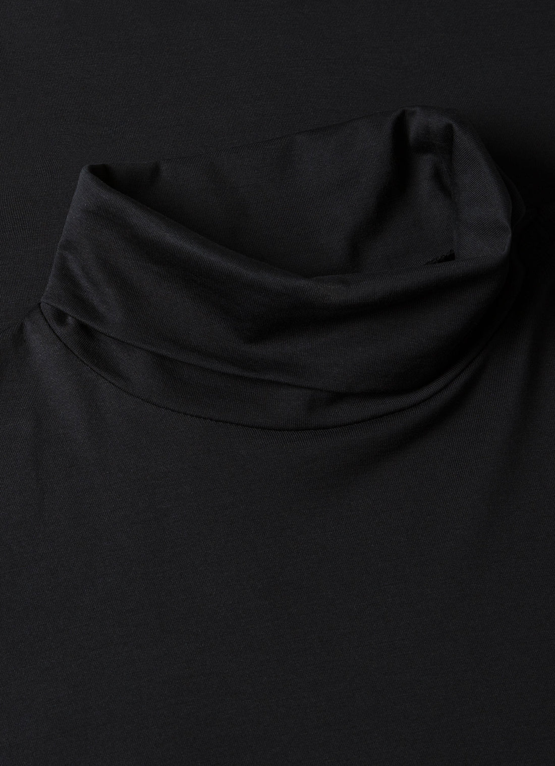 Men's Roll Neck Heavyweight T-shirt in Black