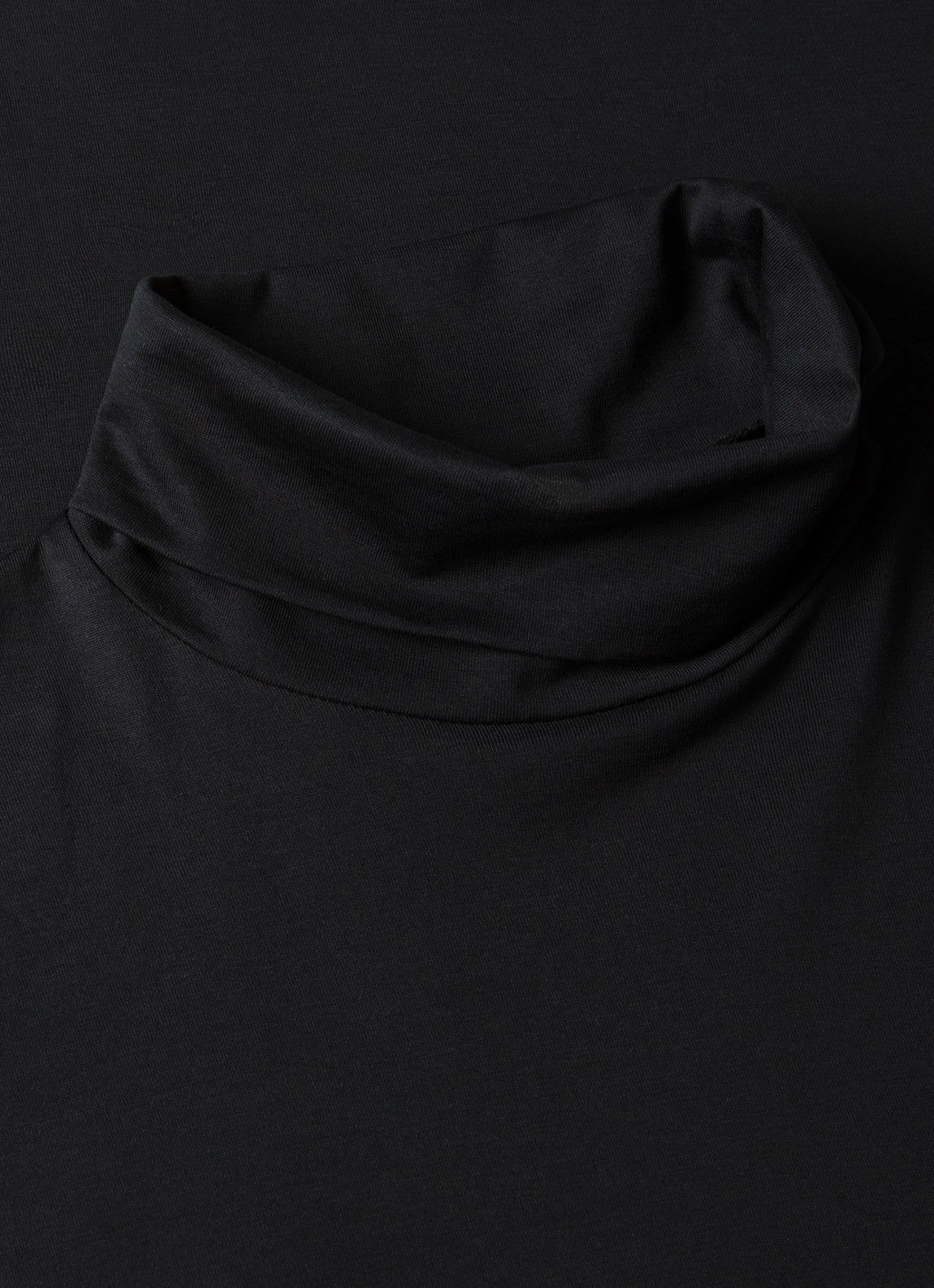 Men's Roll Neck Heavyweight T-shirt in Black
