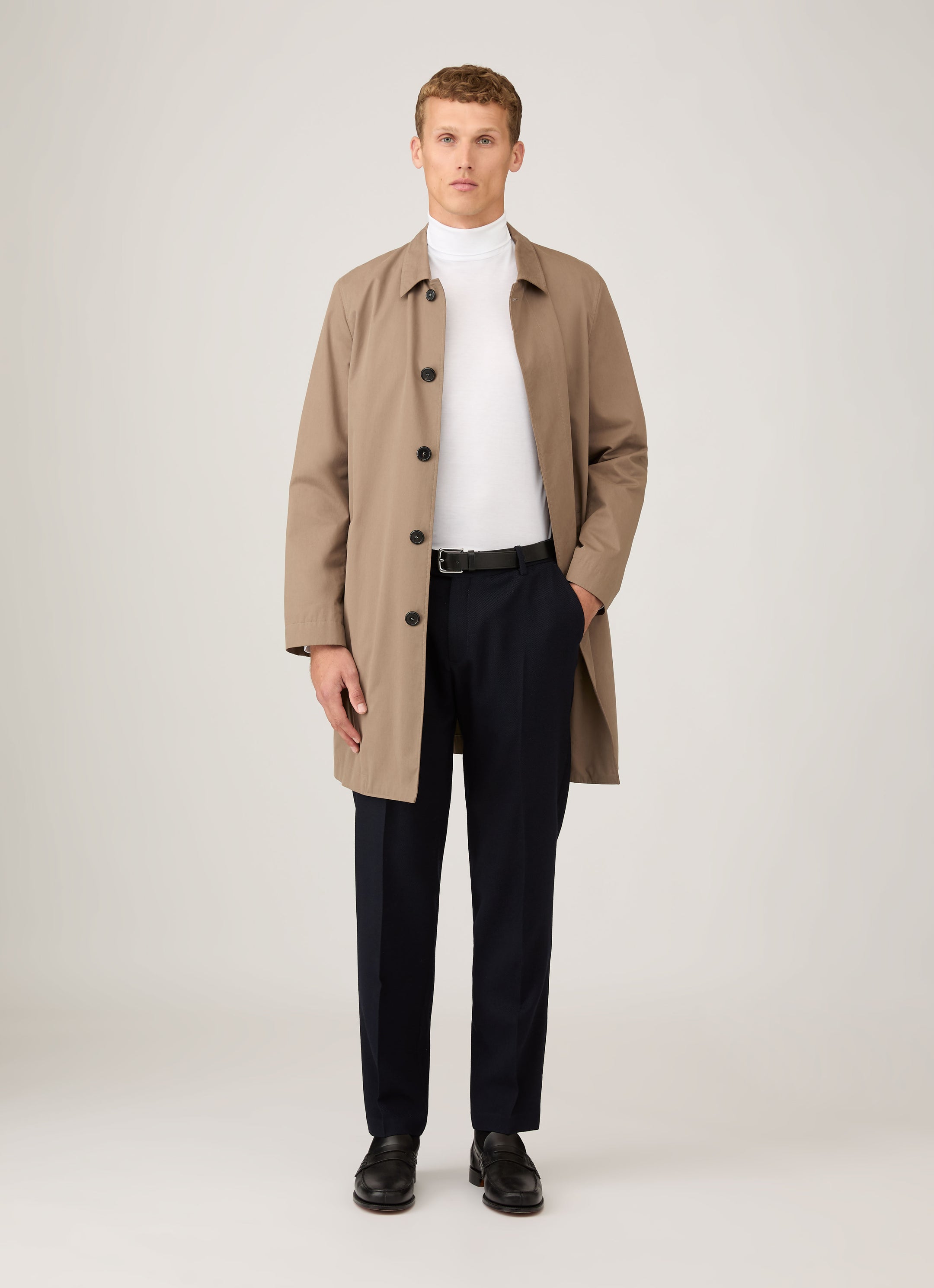 Men's Roll Neck Heavyweight T-shirt in White