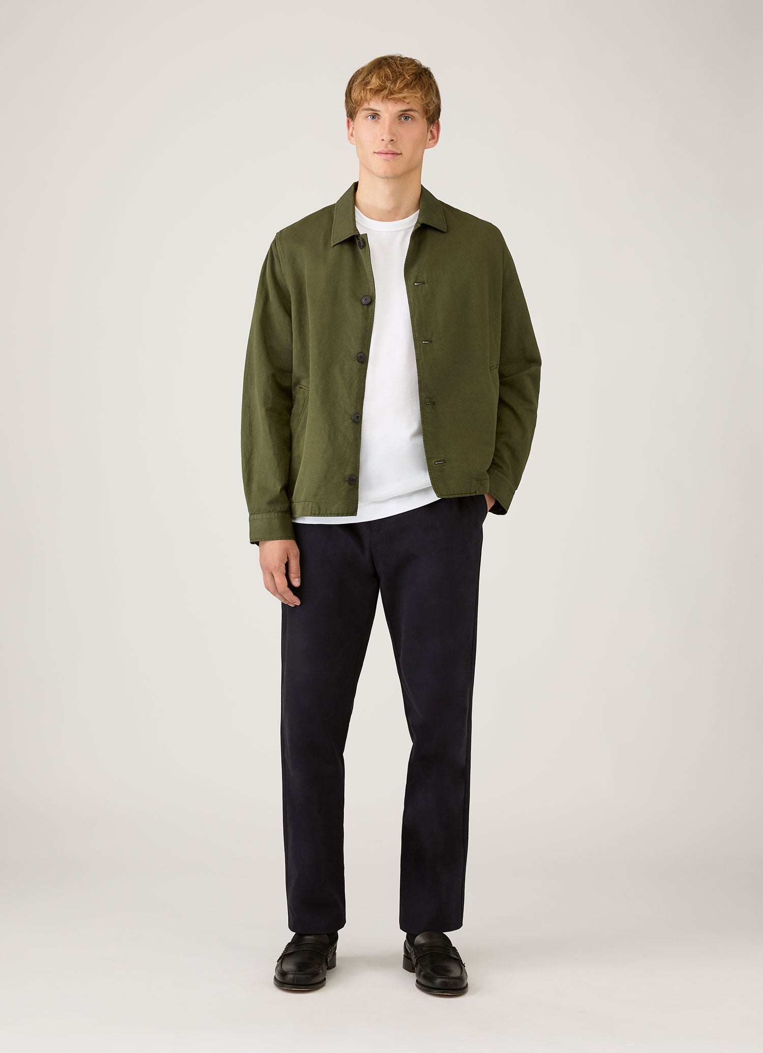 Men's Long Sleeve Heavyweight Jersey T-shirt in White