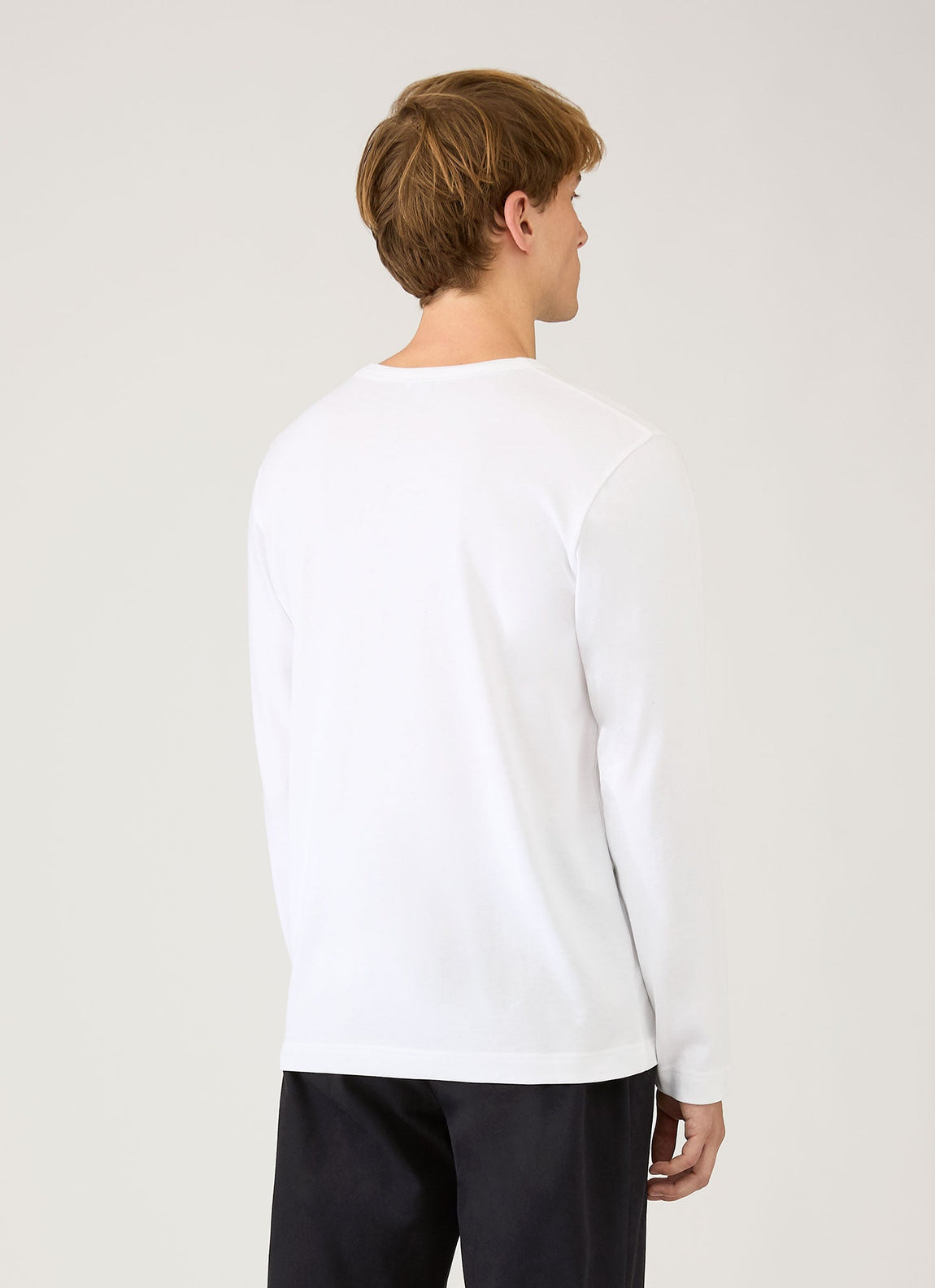 Men's Long Sleeve Heavyweight Jersey T-shirt in White
