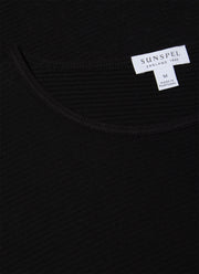 Men's Cellular Cotton Underwear T-shirt in Black