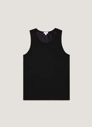 Men's Cellular Cotton Underwear Vest in Black