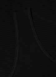 Men's Cellular Cotton Underwear Vest in Black