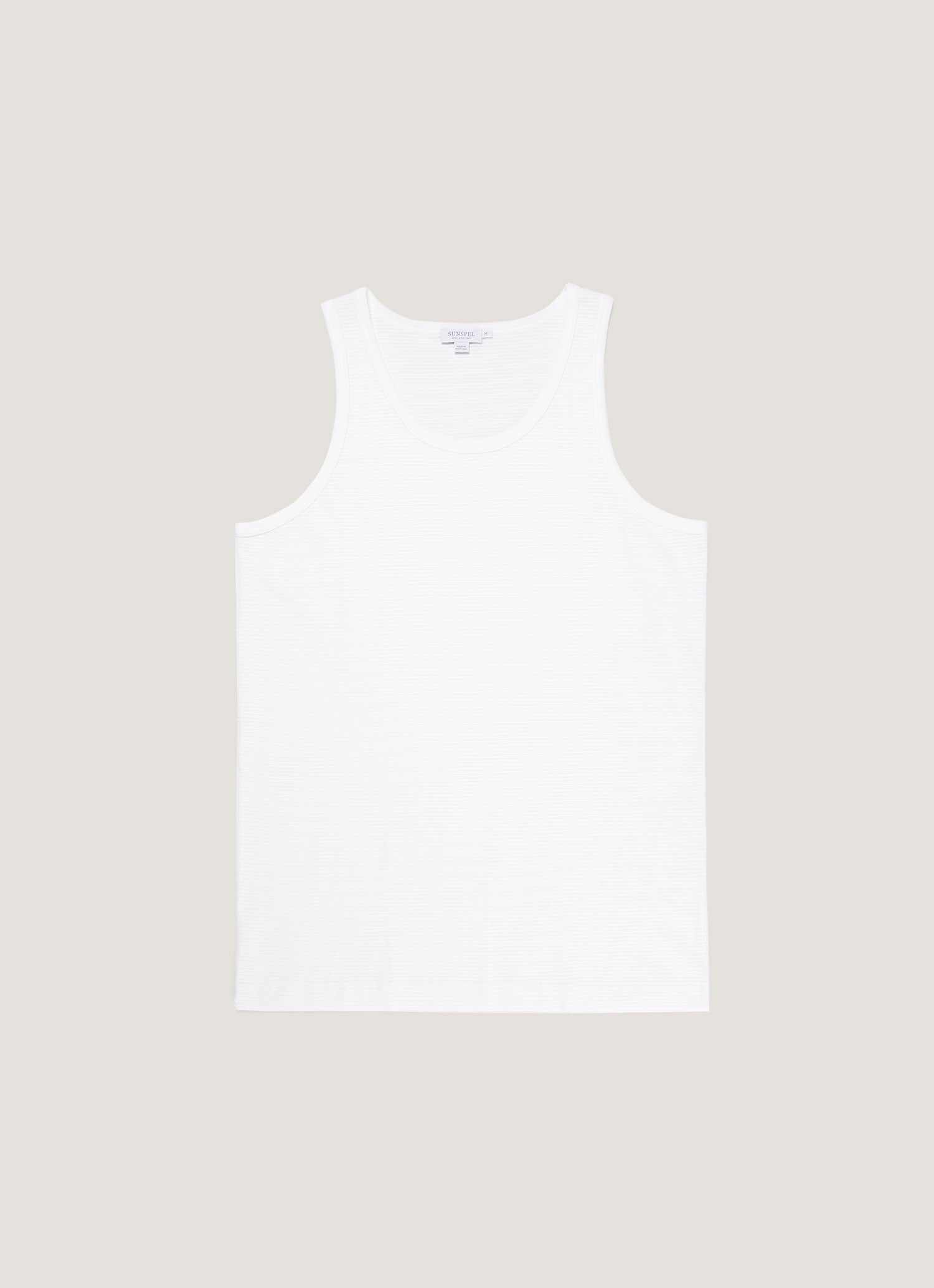 Men's Cellular Cotton Underwear Vest in White