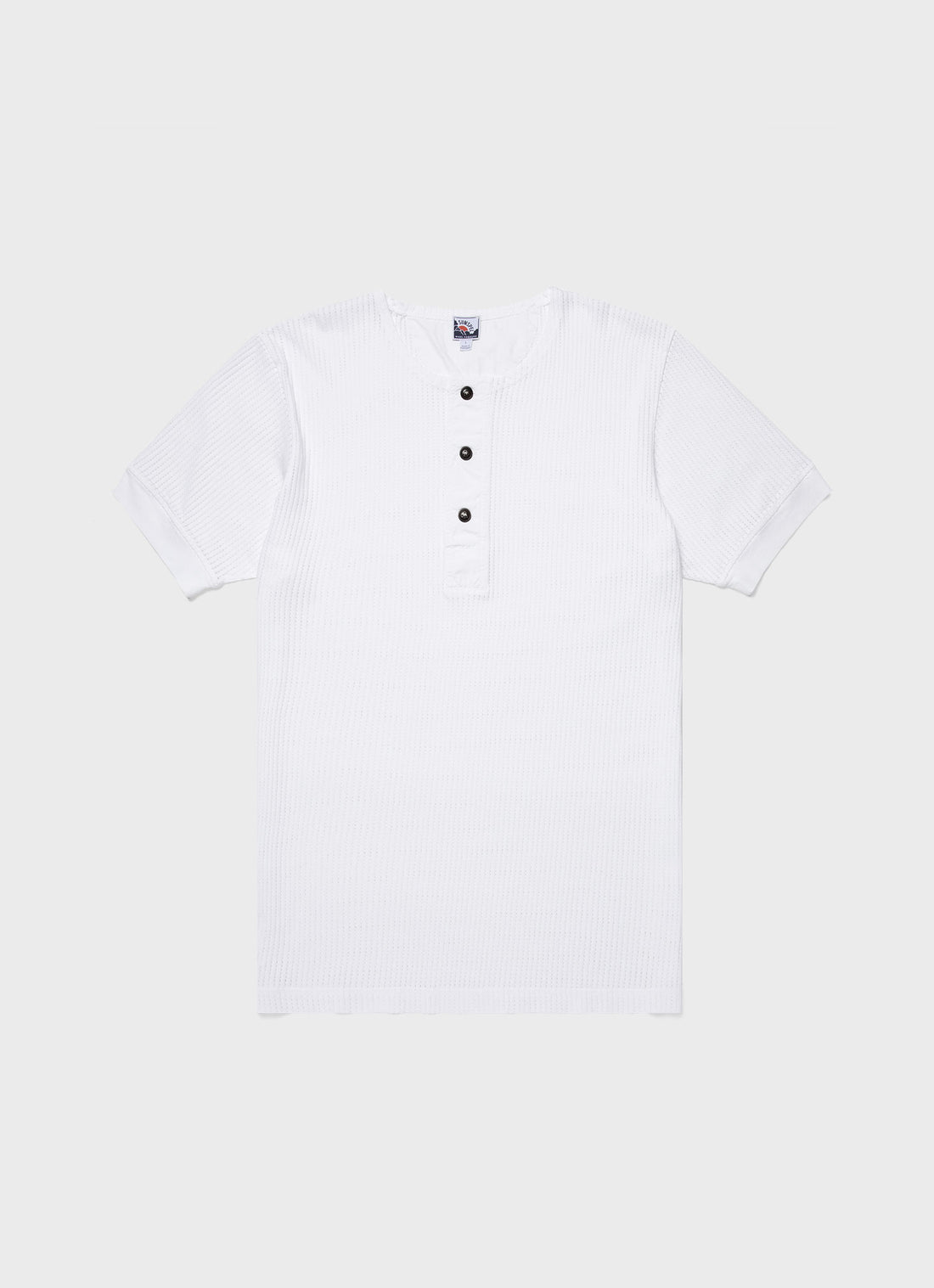 Men's Sunspel x Nigel Cabourn Mesh Henley in White