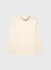 Men's Sunspel x Nigel Cabourn Carbon Brushed Roll Neck in Undyed