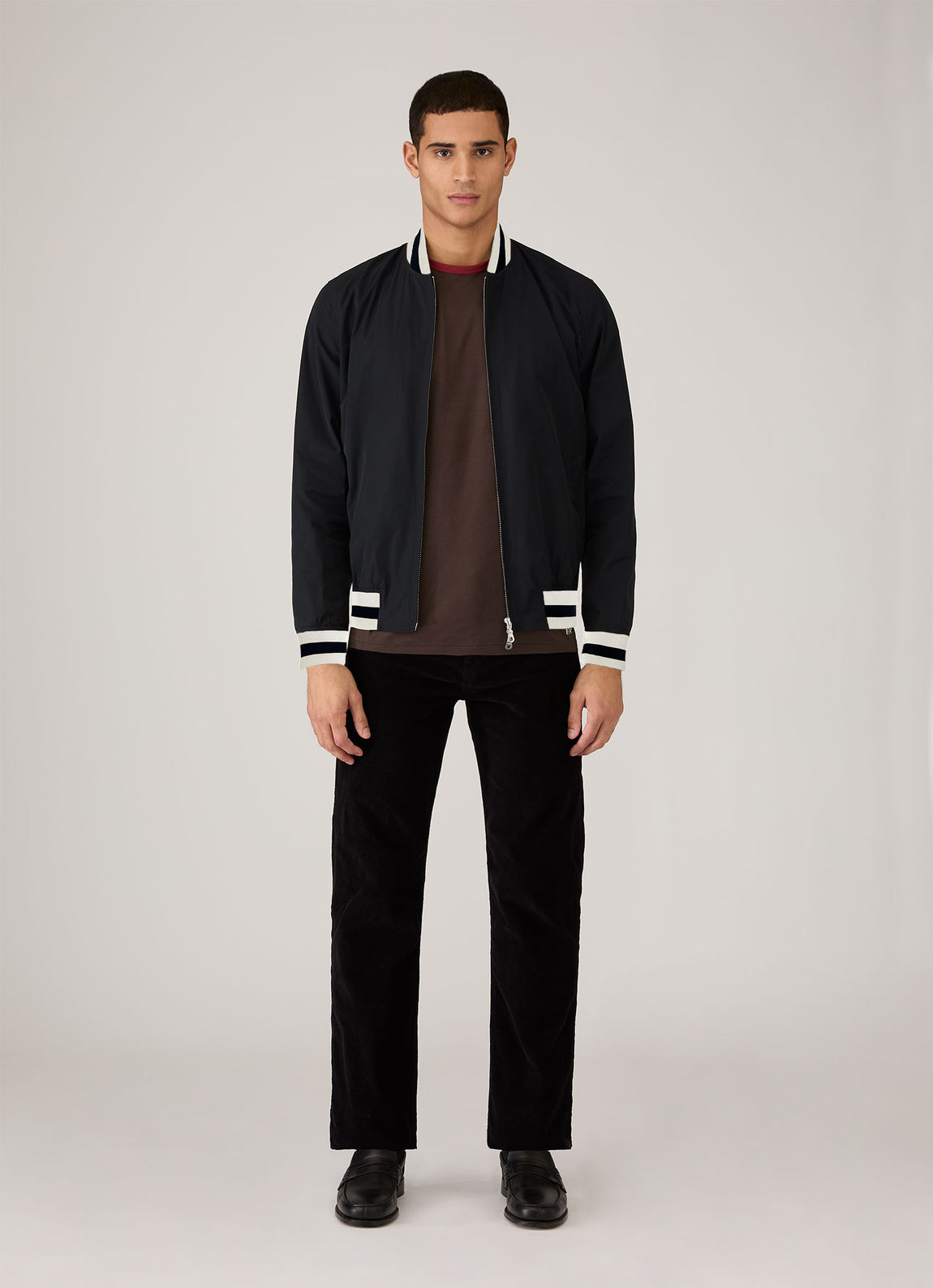 Men's Sunspel x Paul Weller Corduroy Trouser in Black