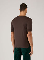 Men's Sunspel x Paul Weller Henley in Dark Brown