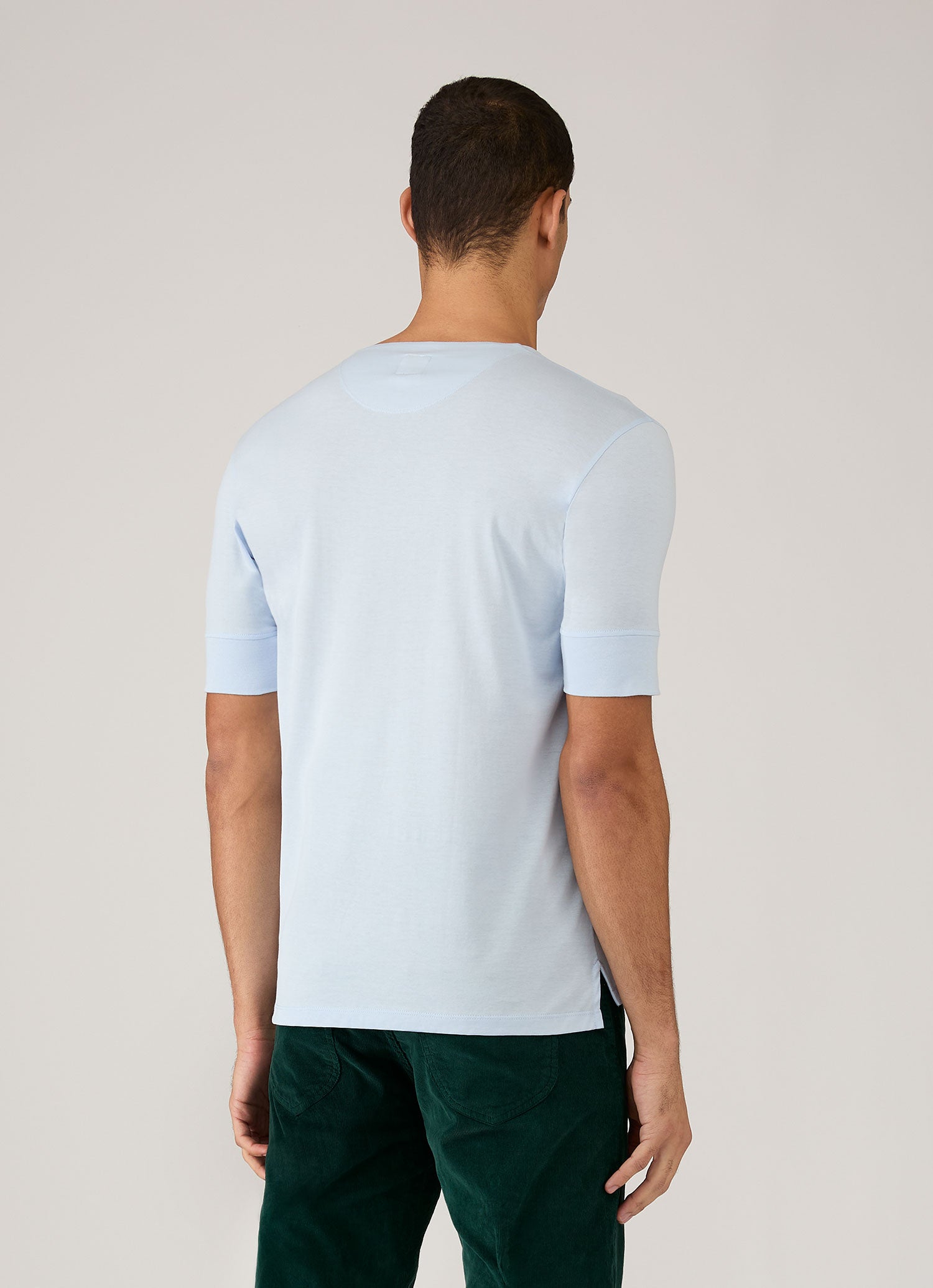 Men's Sunspel x Paul Weller Henley in Ice Blue
