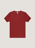 Men's Sunspel x Paul Weller Henley in Dark Cherry