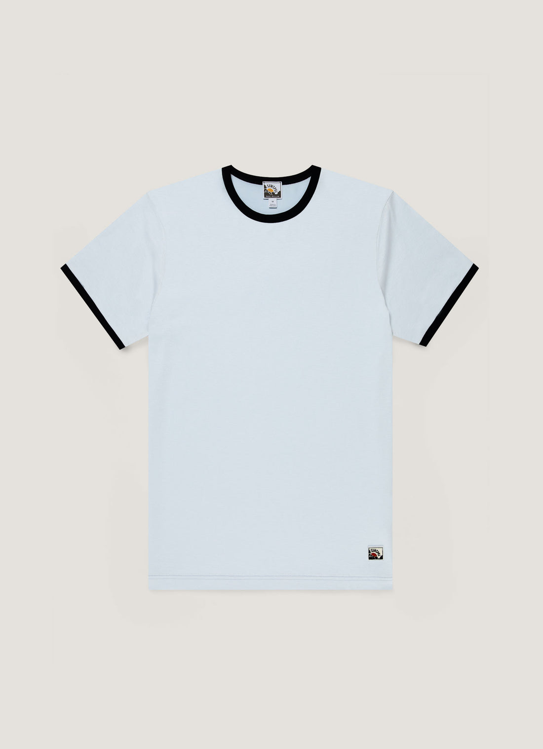 Men's Sunspel x Paul Weller Ringer T-shirt in Ice Blue