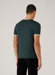 Men's Sunspel x Paul Weller Ringer T-shirt in Forest