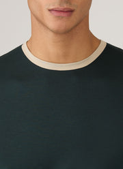 Men's Sunspel x Paul Weller Ringer T-shirt in Forest