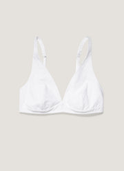 Women's Cotton Stretch Bralette in White